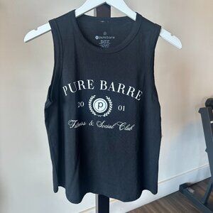 NWT Pure Barre Branded Social Club Muscle Tank, Black